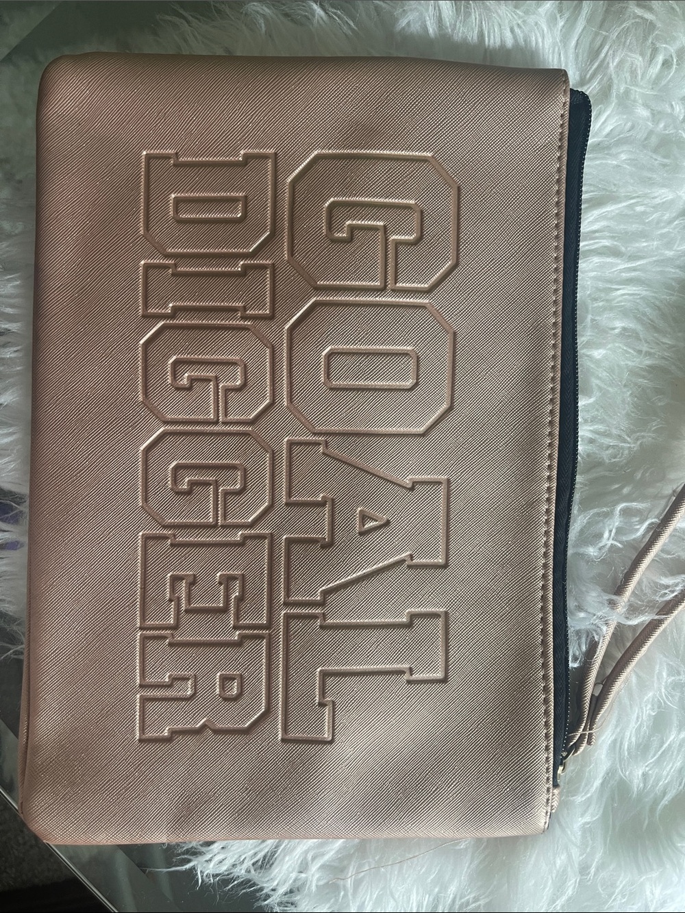 Source Unknown Rose Gold Embossed 'GOAL DIGGER'